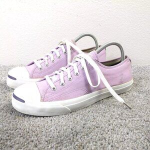Converse Jack Purcell Womens 8.5 Shoes Purple Canvas Sneakers Low Top Lace Up